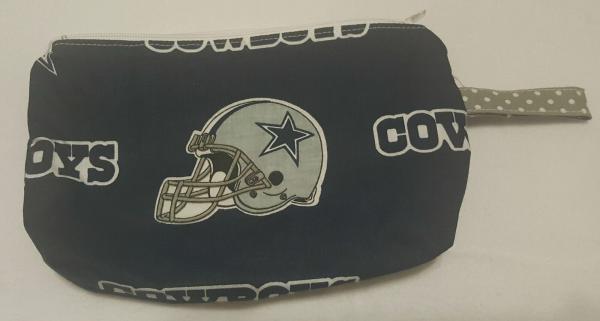 NFL Team Makeup/ Coin Pouch with Zipper - Approx. 6" x 9" picture