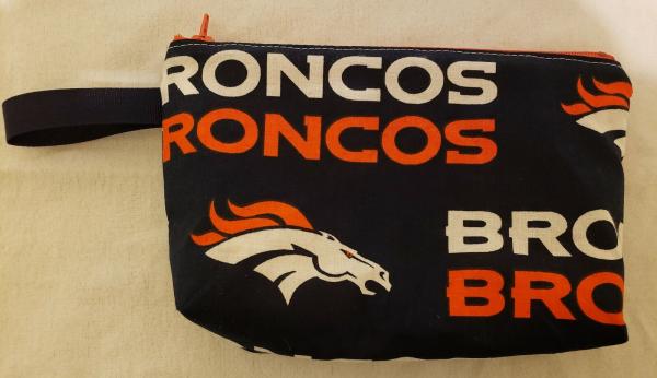 NFL Team Makeup/ Coin Pouch with Zipper - Approx. 6" x 9" picture