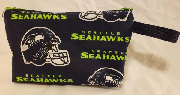 NFL Team Makeup/ Coin Pouch with Zipper - Approx. 6" x 9" picture