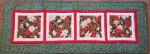 Colorful Poinsettia Christmas Table Runner - 18" x 51"