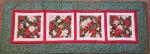 Colorful Poinsettia Christmas Table Runner - 18" x 51"