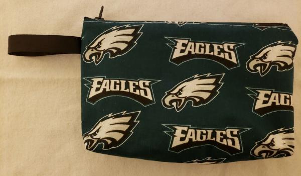 NFL Team Makeup/ Coin Pouch with Zipper - Approx. 6" x 9" picture