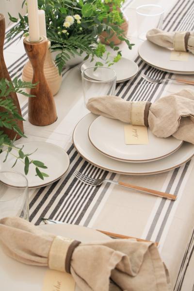 Striped Cotton Tablecloth picture