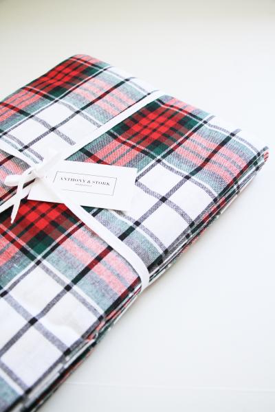 Red and Plaid Tablecloth picture