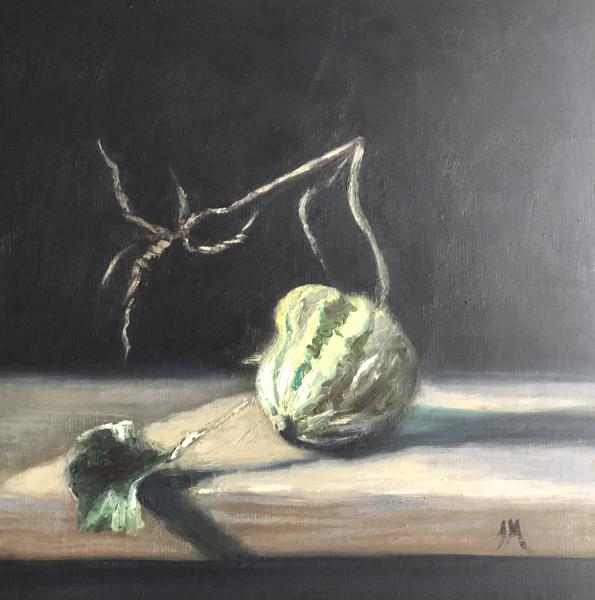 Gourd 10”x10” oil on panel picture