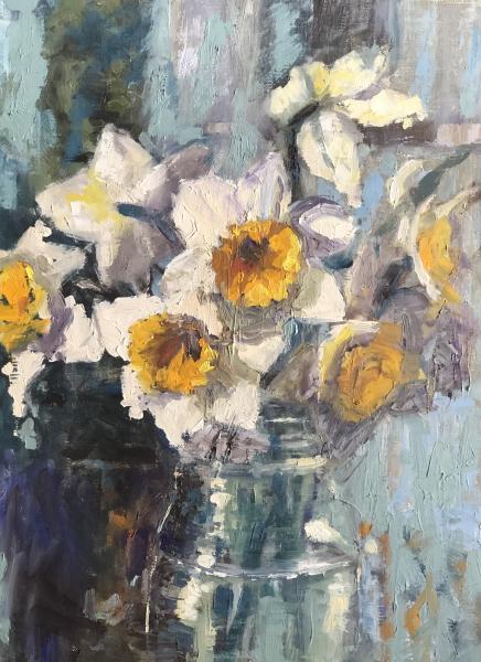 Daffodils 10”x8” Oil on panel