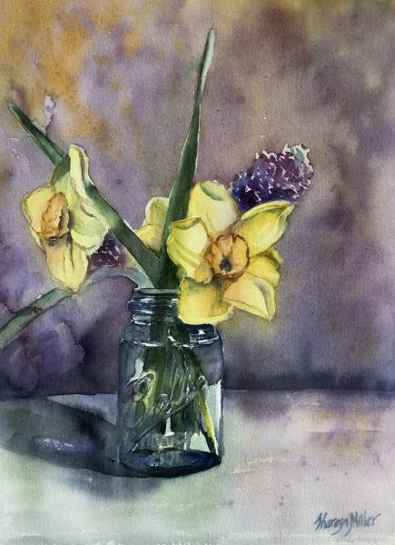 Daffodils 14”x10” watercolor picture