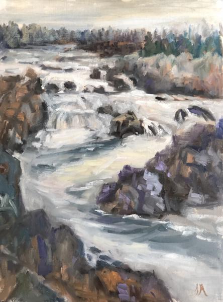 Great Falls 16”x12 oil on panel