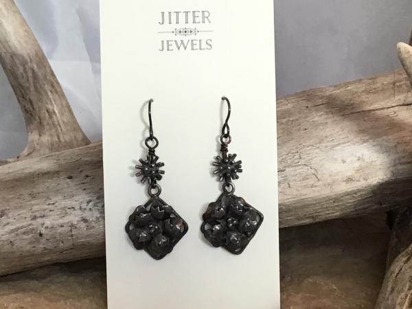 Earring, Blackened Sterling Silver picture