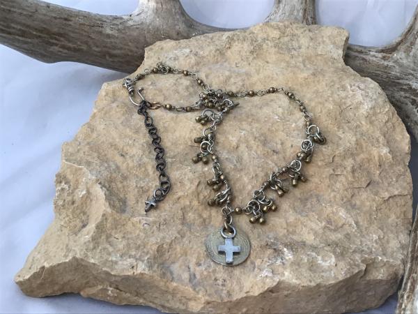 Necklace, Vintage Coin & Cross picture