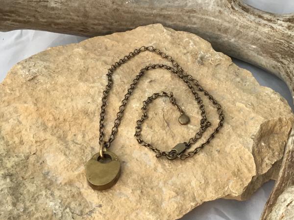 Necklace, Vintage Brass Lock