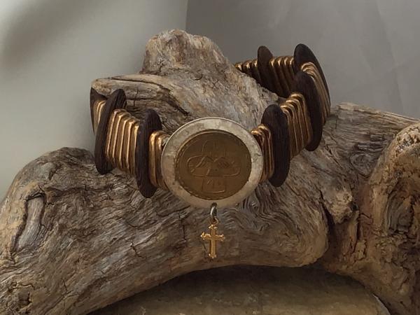 Vintage Assemblage, bronze and Gold criss