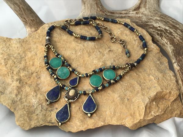Necklace, Lapis, Turquoise, Vintage