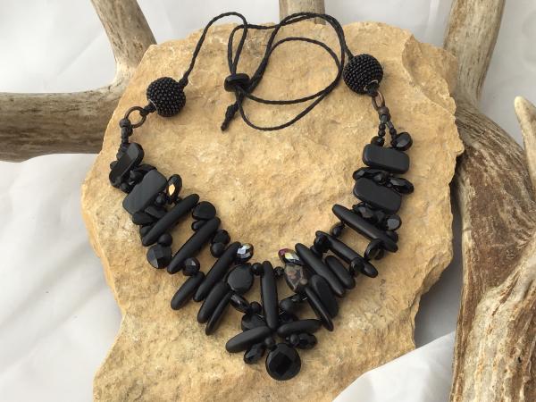 Necklace, Black, Free Form Choker picture