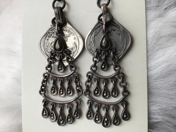 Earring Vintage Coin, Chandelier picture