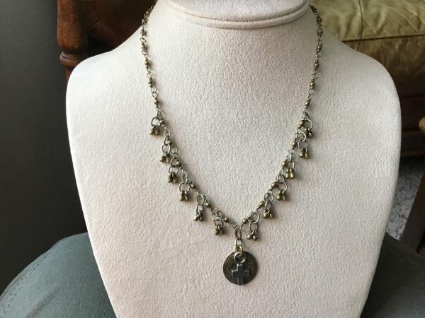 Necklace, Vintage Coin & Cross picture