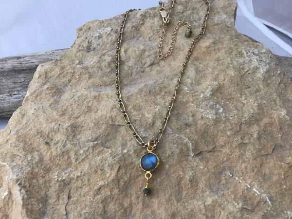 Necklace, Labradorite and gold fill chain picture