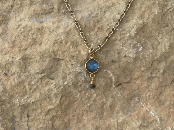 Necklace, Labradorite and gold fill chain picture