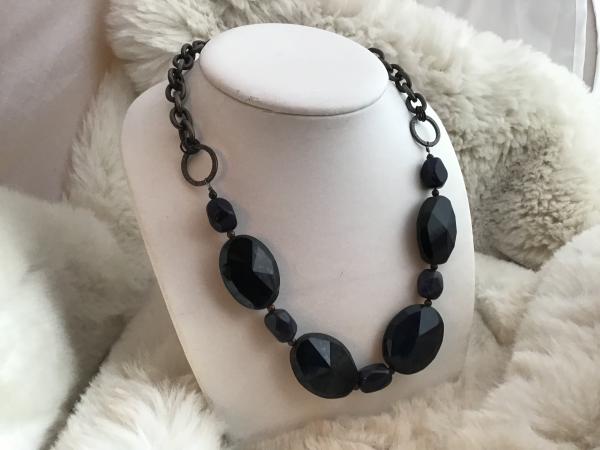 Necklace, Blue Agate & Sodalite
