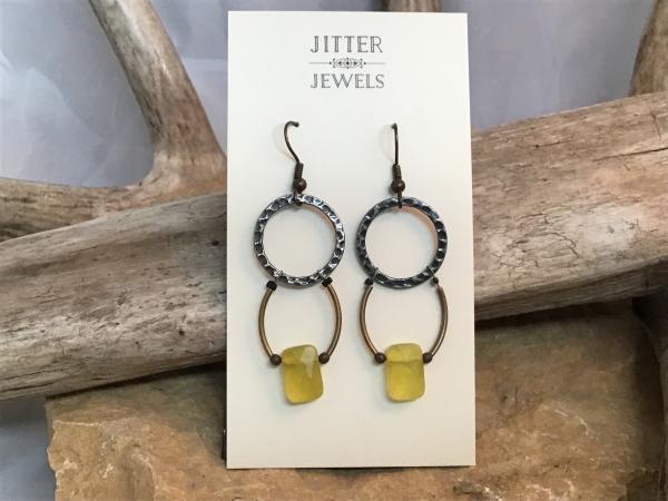 Earring, Lemon Quartz, contemporary componeants picture