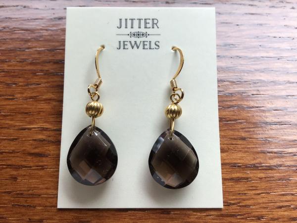 Earring Smokey Quartz Briolette picture