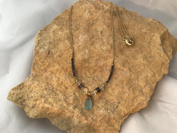 Necklace Aquamarine Teardrop picture