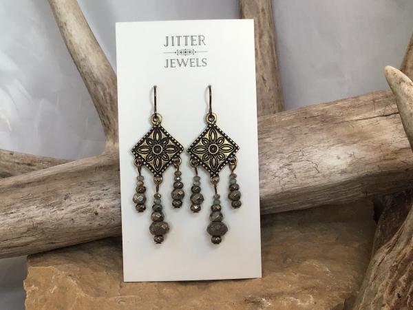 Earring, bronze chandelier picture