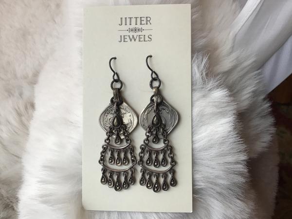 Earring Vintage Coin, Chandelier