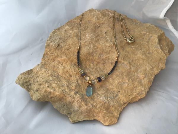 Necklace Aquamarine Teardrop