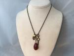 Necklace Red Poppy Jasper Teardrop