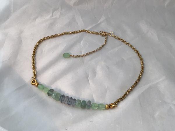 Necklace, Tanzanite, Fluorite, Green Calcite picture