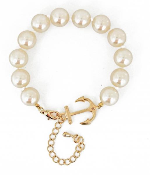 Drop Anchor Pearl Bracelet