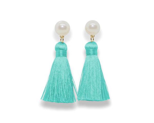 Pearl Tassel Earrings | Sea Salt picture