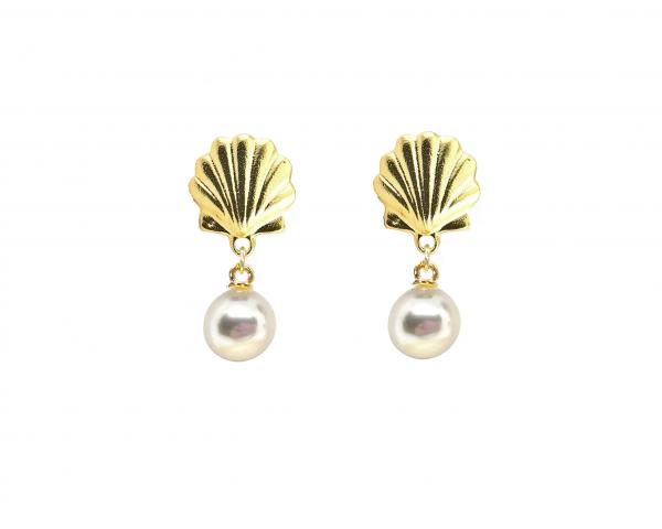 Scallop Shell Drop Pearl