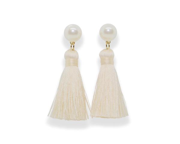 Pearl Tassel Earrings | Ivory