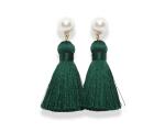 Pearl Tassel Earrings | Jade