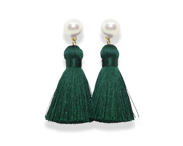 Pearl Tassel Earrings | Jade