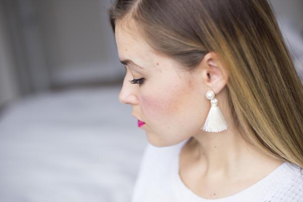 Pearl Tassel Earrings | Ivory picture