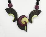N20-10 Polymer Clay and Onyx Necklace