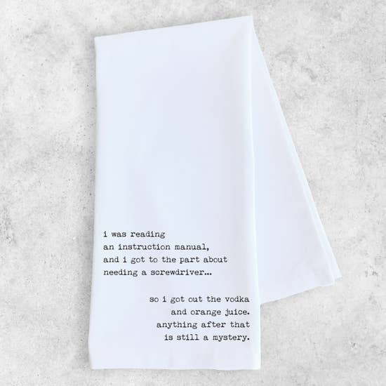 Instruction Manual Tea Towel