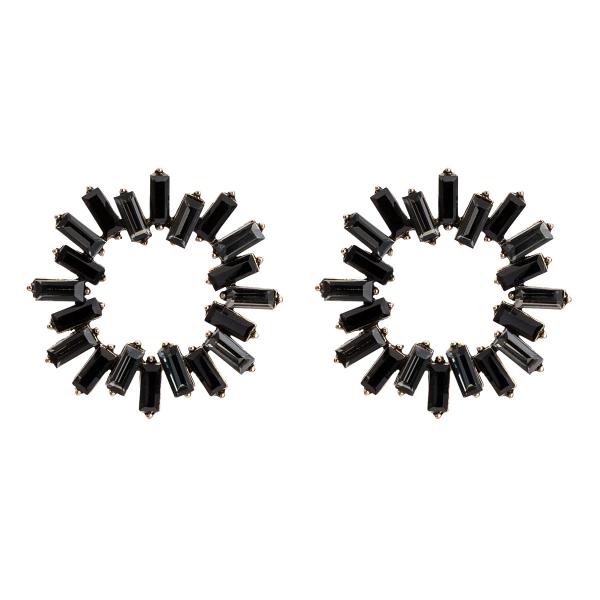 Erin Sunburst Earrings - Black
