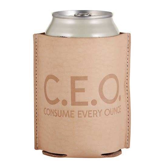 CEO Leather Koozie