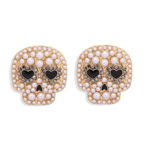 Gasparilla Pearl Skull Earrings picture