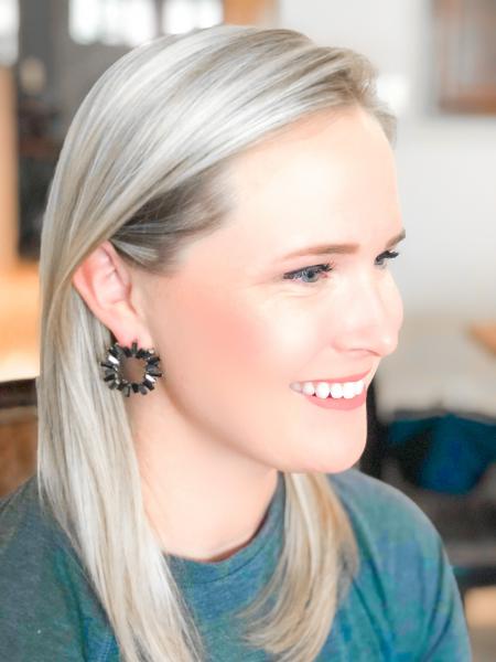 Erin Sunburst Earrings - Black picture