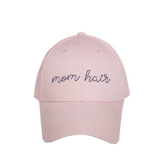 Cotton Embroidered "Mom Hair" Hat