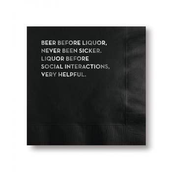 Beer Before Liquor Napkins