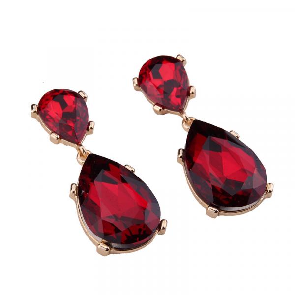 Ruby Red Drop Earrings picture