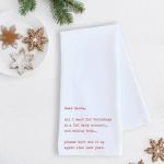 Fat Bank Account Christmas Tea Towel