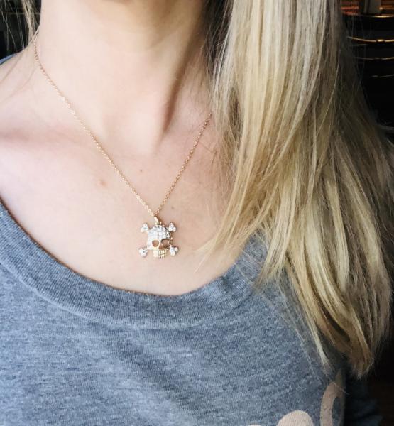 Pave Gasparilla Skull Necklace picture