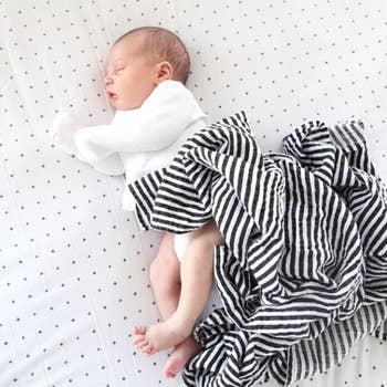 Black and White Striped Swaddle